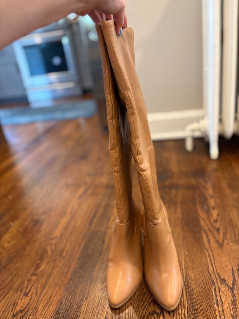 NWOT-EXPRESS- Camel Colored Knee High Boots - Picture 3 of 5